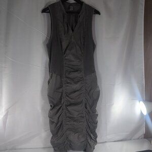 XCVI Dress Raymond Ruched Green Women's L Large Knit Wearables Tank Sleeveless